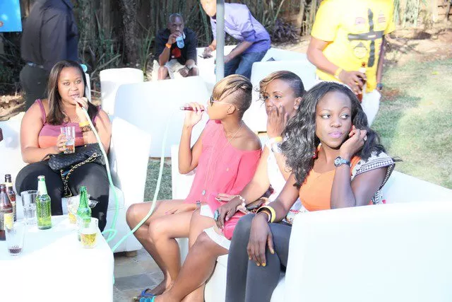 Girls Smoking Shisha at Party