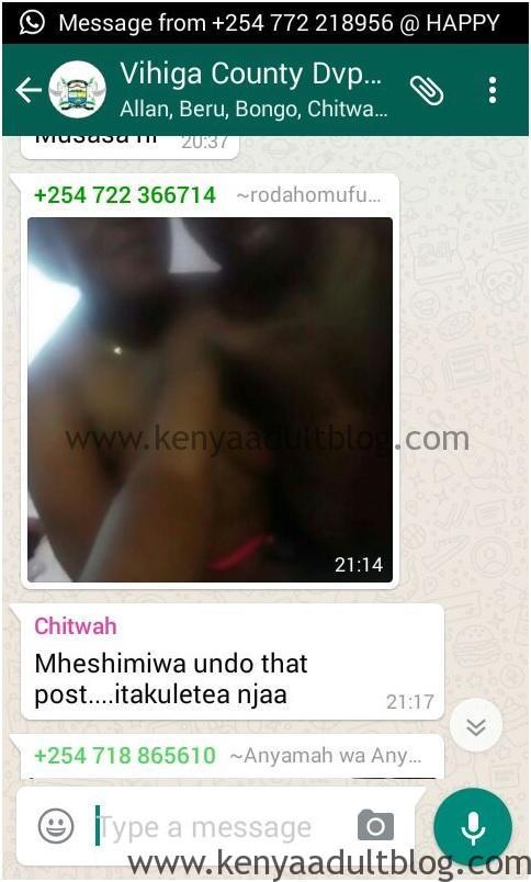 Vihiga County MCA Leaks Sex Photos On Whatsapp