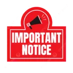 Notice Important
