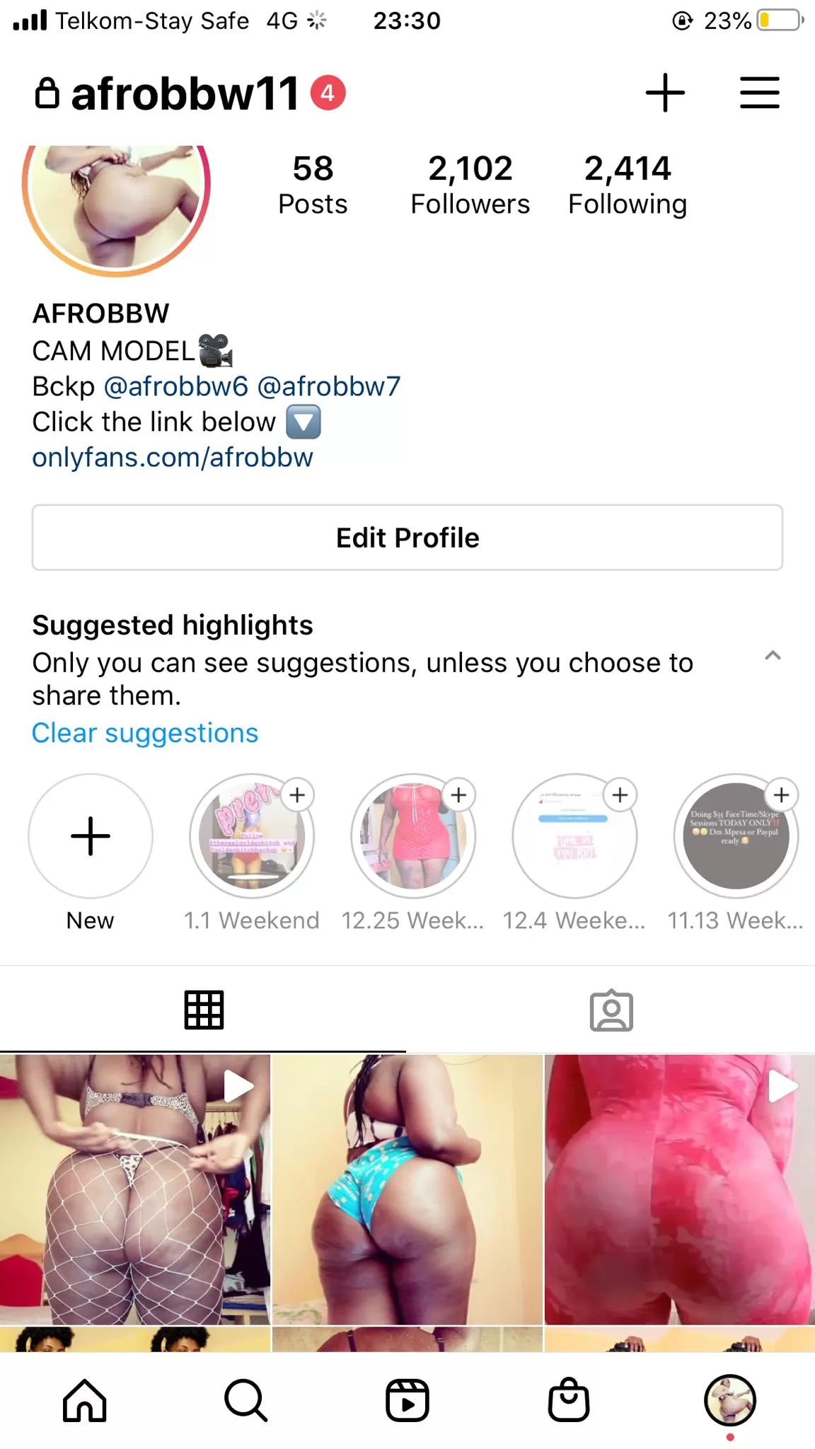 AfroBBW Instagram Account