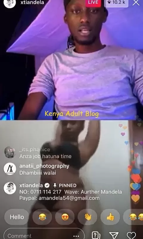 Watch Xtian Featuring Roze iz My Name (Sharon Nduta) on Instagram Live Video Here