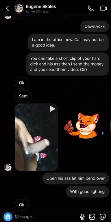 Mchaka Instagram Chat Asking From $100 to fuck Sammyboy