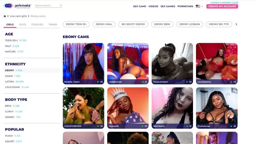 Exploring the Top Ebony Cams of 2023: Why JerkMate Leads the Pack
