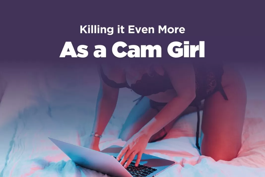An image showing a Cam Girl on a live show